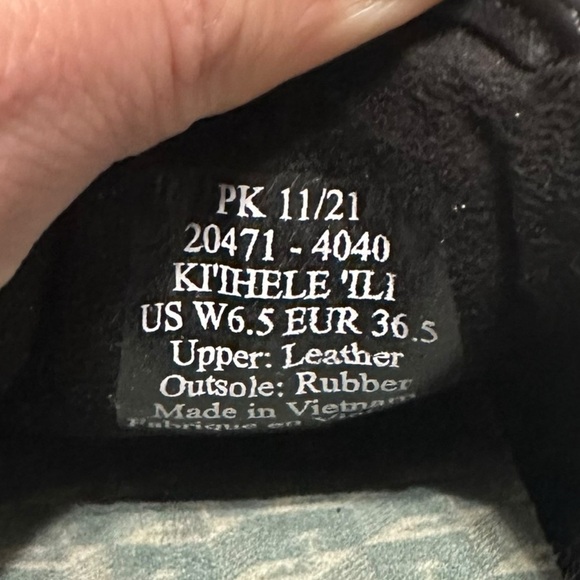 Olukai Ki’ilehe Sneakers Women’s 6.5 Black Leather Slip On Convertible Heel Shoe - Picture 8 of 8